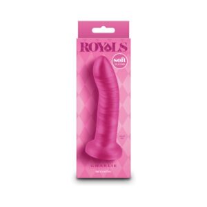 5 inch Dildo NS Novelties Hot Pink Magenta Fuchsia Royals Charlie Metallic Curved