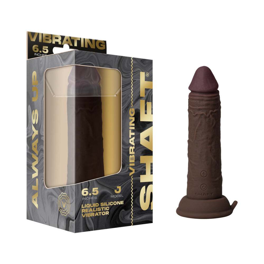 6.5 inch Dildo by Shaft in Brown Chocolate Cocoa shown for use by Her or Him