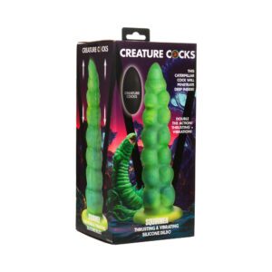 Dildo XR Brands Green Creature Cocks Squirmer Thrusting & Vibrating Silicone