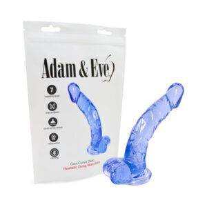 Dildo Adam & Eve Blue Cool Curve Jelly (Bag Packaging)