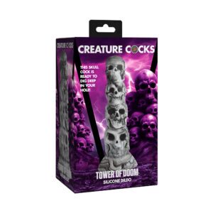 Dildo XR Brands Gray Creature Cocks Tower of Doom Silicone