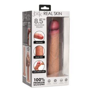 8.5 inch Dildo Curve Novelties Tan Light Brown Mocha JOCK Real Skin Silicone Medium