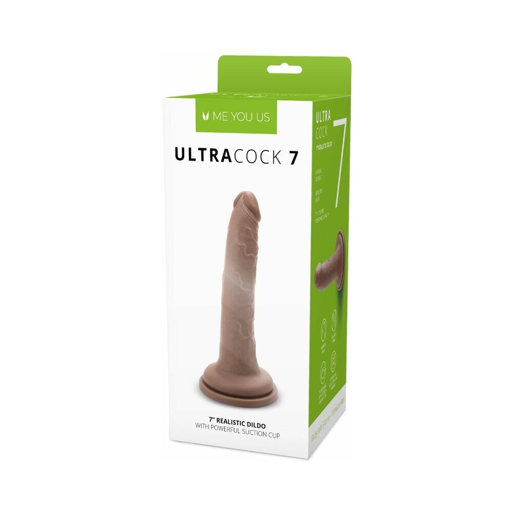 7 inch Dildo by Me You Us in Brown Chocolate Cocoa shown for use by Her or Him