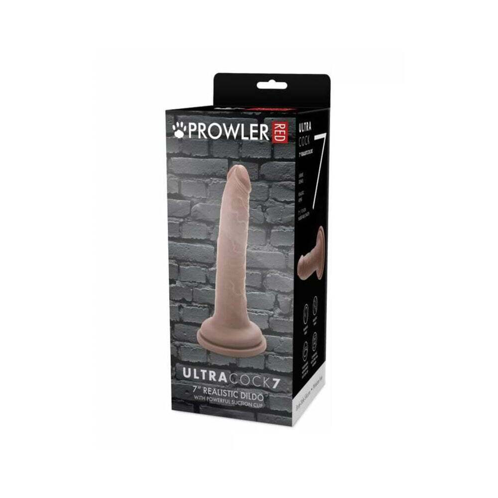 7 inch Dildo by Prowler RED in Brown Chocolate Cocoa shown for use by Her or Him
