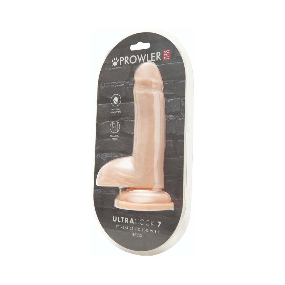7 inch Dildo by Prowler RED in Vanilla Ivory Beige shown for use by Her or Him