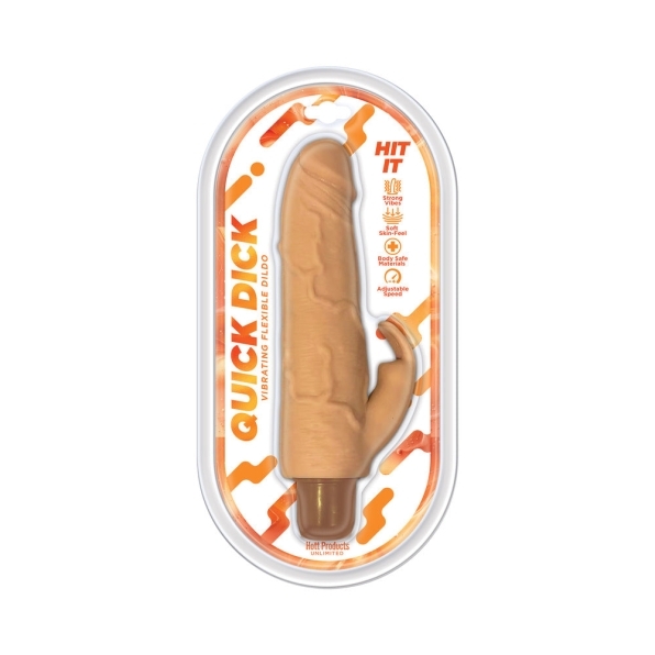 Dildo by Hott Products in Tan Light Brown Mocha shown for use by Her or Him