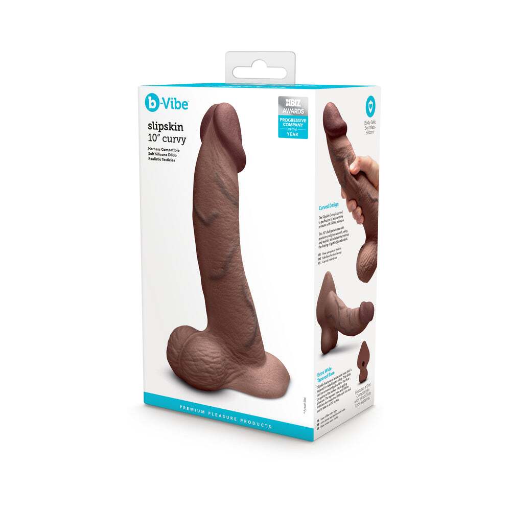 10 inch Dildo by b-Vibe in  shown for use by Her or Him