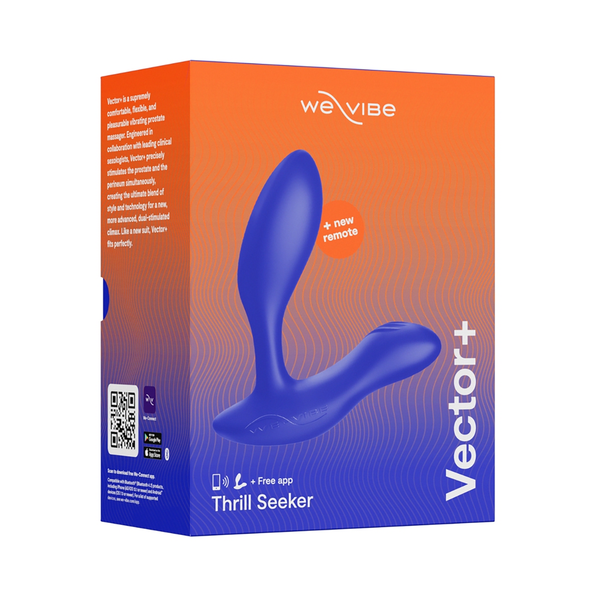 Close-up of the Blue We-Vibe vibrator for texture detail