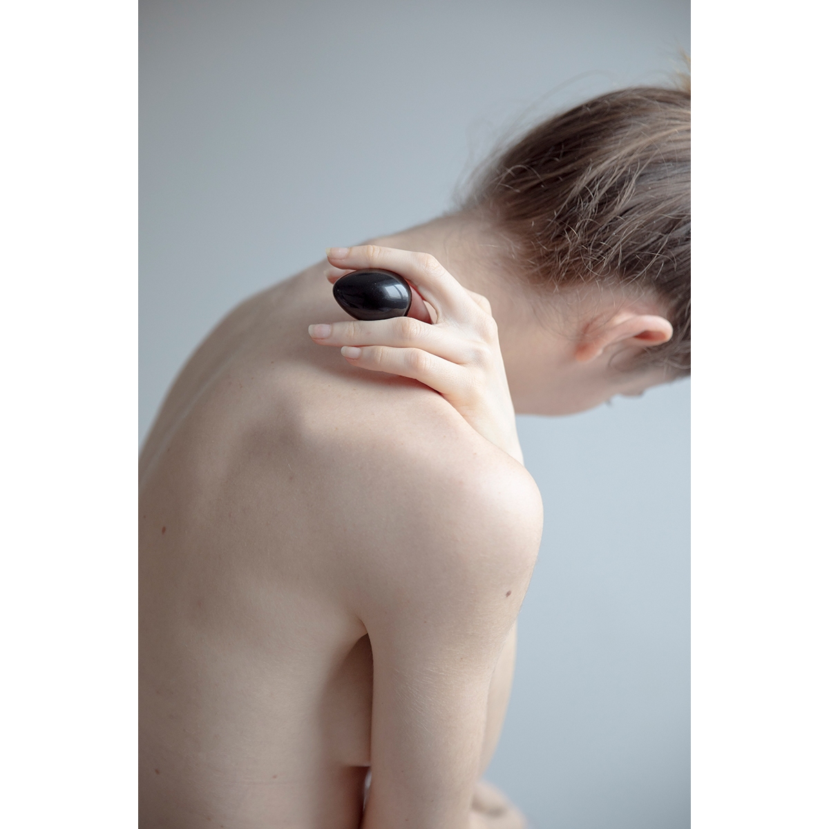 Buy Chakrubs Xaga Yoni Egg Obsid nondrilled kegel exercise device for pelvic floor muscle strengthening.