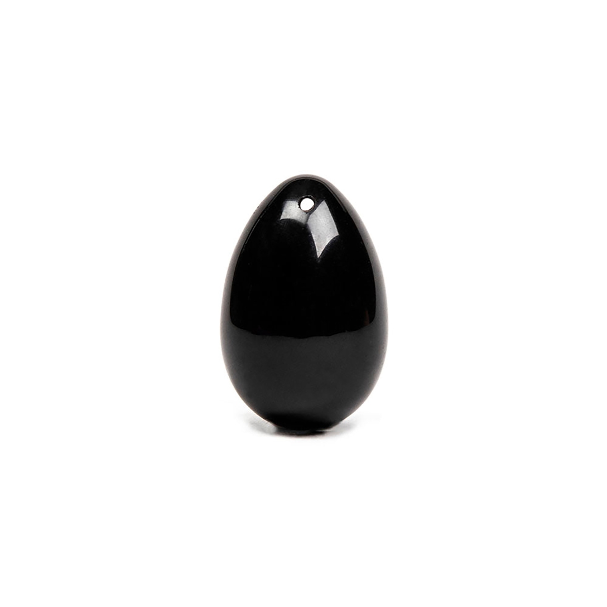 Buy Chakrubs Xaga Yoni Egg Obsidian drilled kegel exercise device for pelvic floor muscle strengthening.