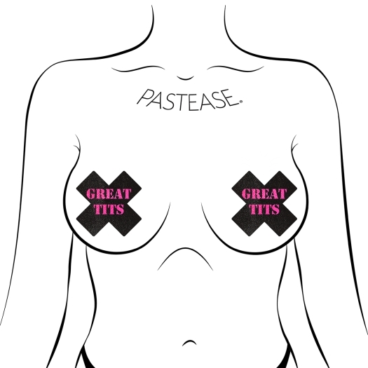 Wearing Great Tits Crosses nipples covers by Pastease can be fun and sexy!