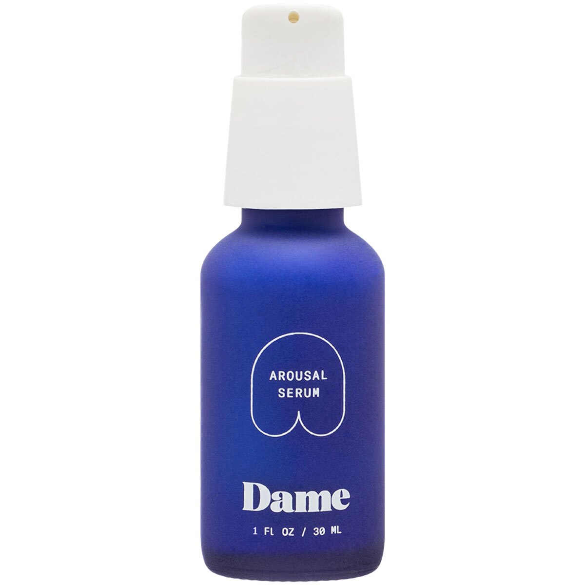 Bottle of  Water Based Lube Dame Products showing clean, lightweight formula