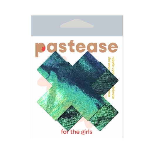 Wearing Plus X Liquid Black Opal Cross nipples covers by Pastease can be fun and sexy!