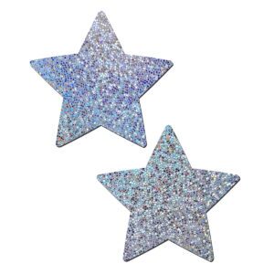 Sexy Nipple Covers  Stars Silver Glitter