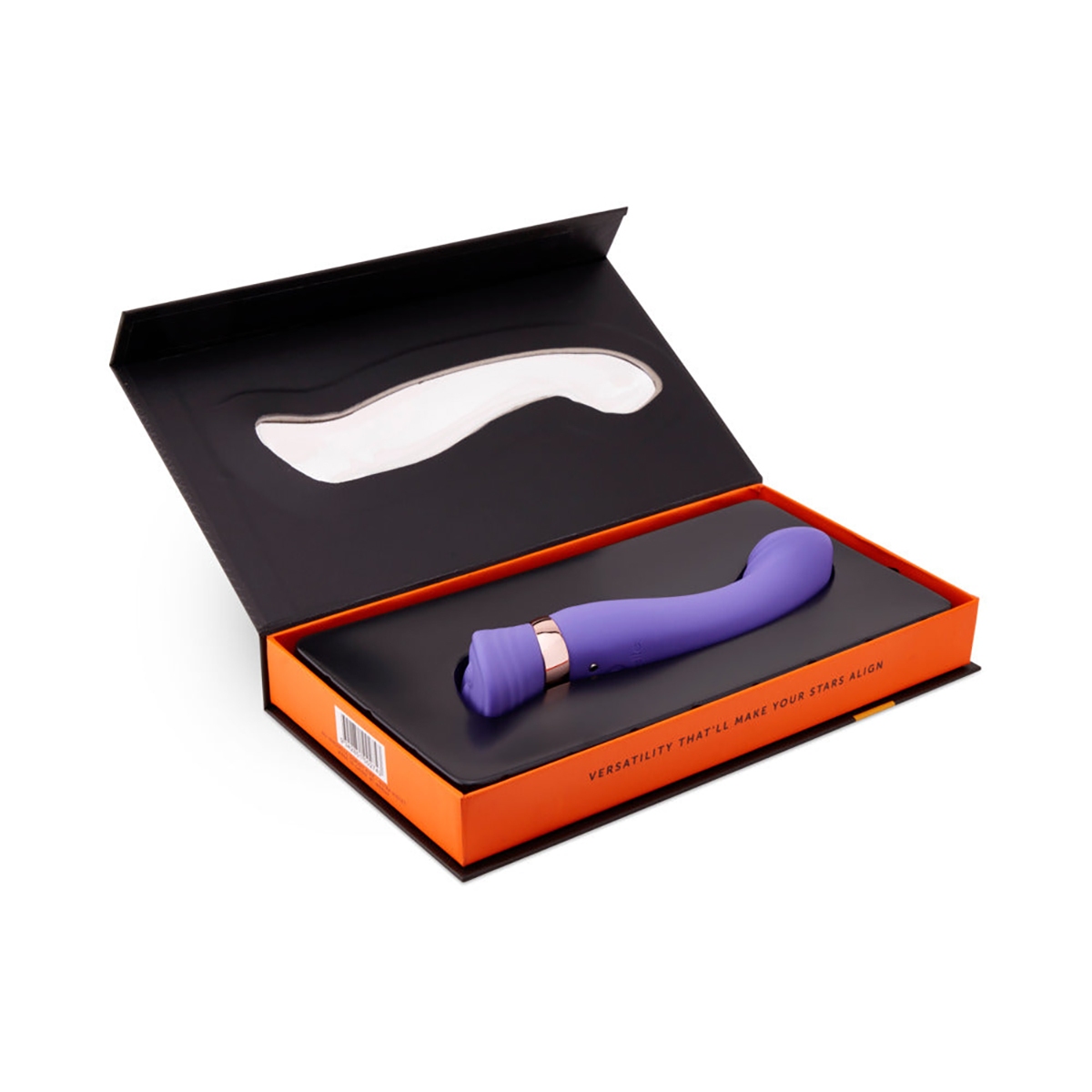 Close-up of the Violet Nu Sensuelle vibrator for texture detail