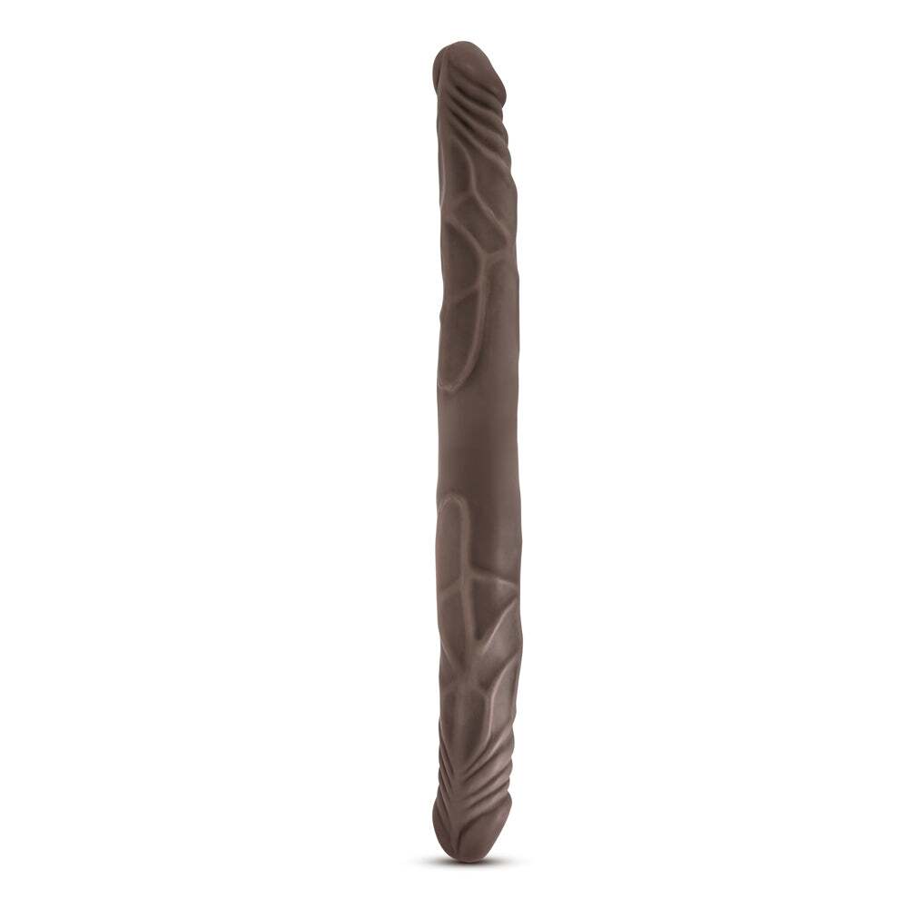 14 inch Dildo from Blush in Dark Brown designed for anal sex with Her or Him