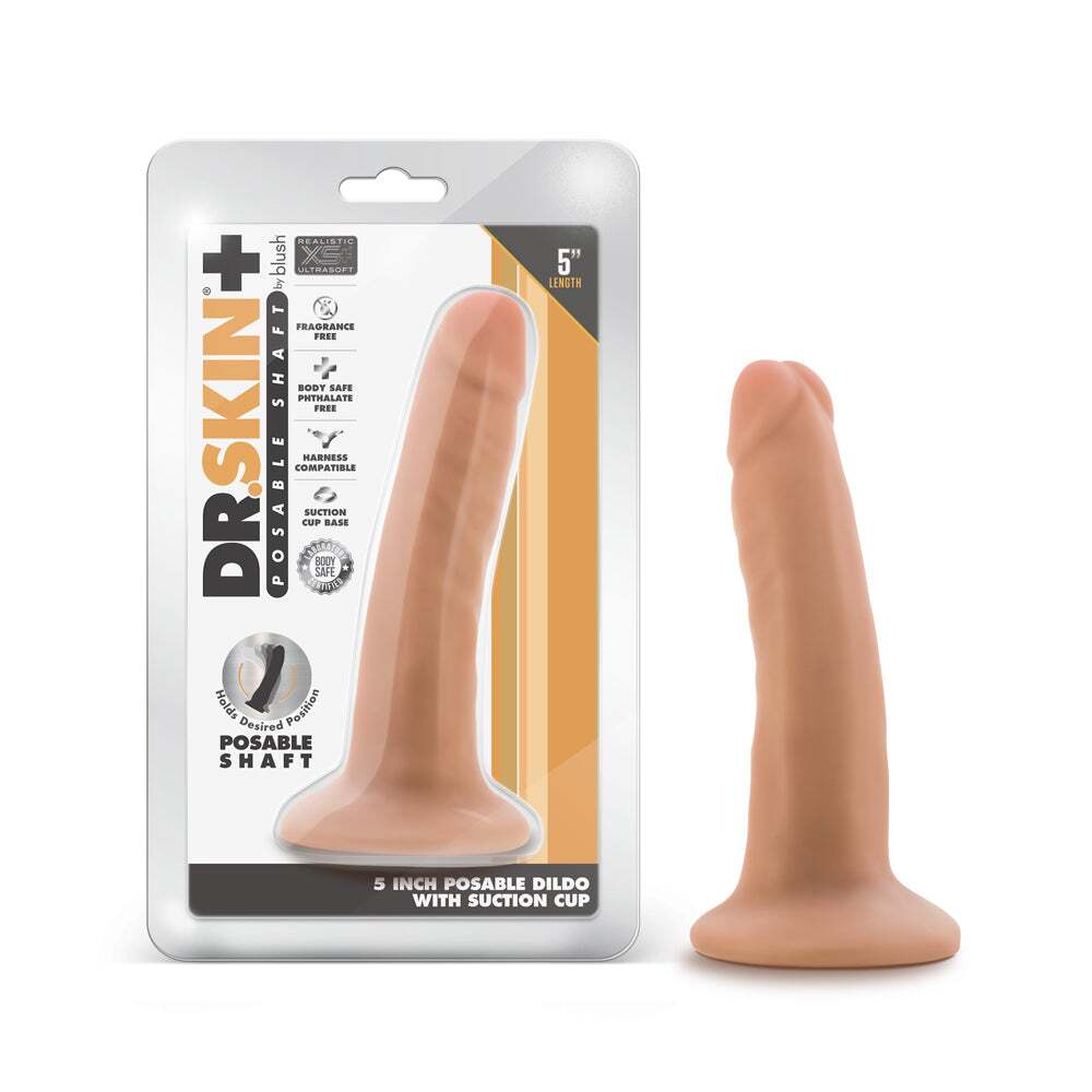 5 inch Dildo by Blush in Vanilla Ivory Beige shown for use by Her or Him