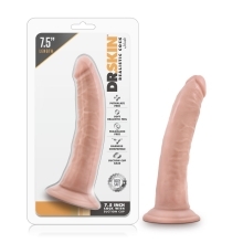 7.5 inch Dildo by Blush in Vanilla Ivory Beige shown for use by Her or Him