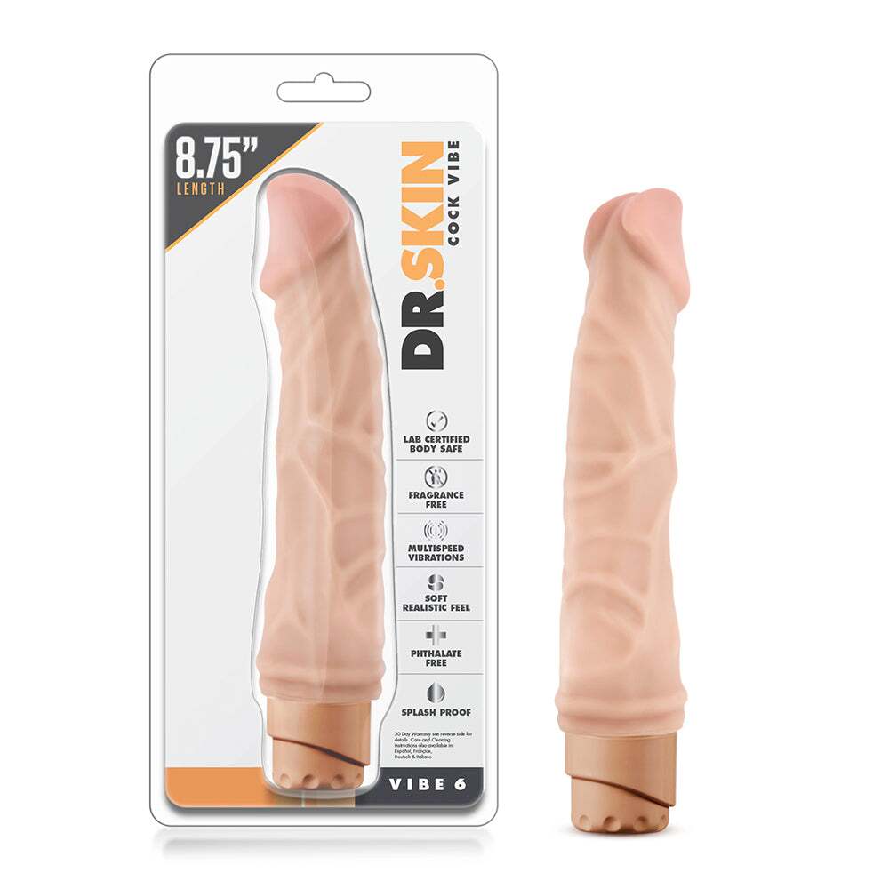 8.75 inch Dildo by Blush in Vanilla Ivory Beige shown for use by Her or Him