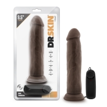 9.5 inch Dildo by Blush in Dark Brown shown for use by Her or Him