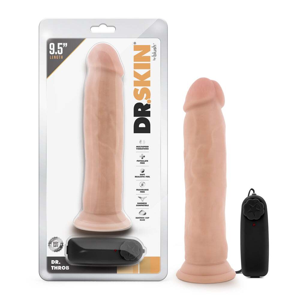 9.5 inch Dildo by Blush in Vanilla Ivory Beige shown for use by Her or Him