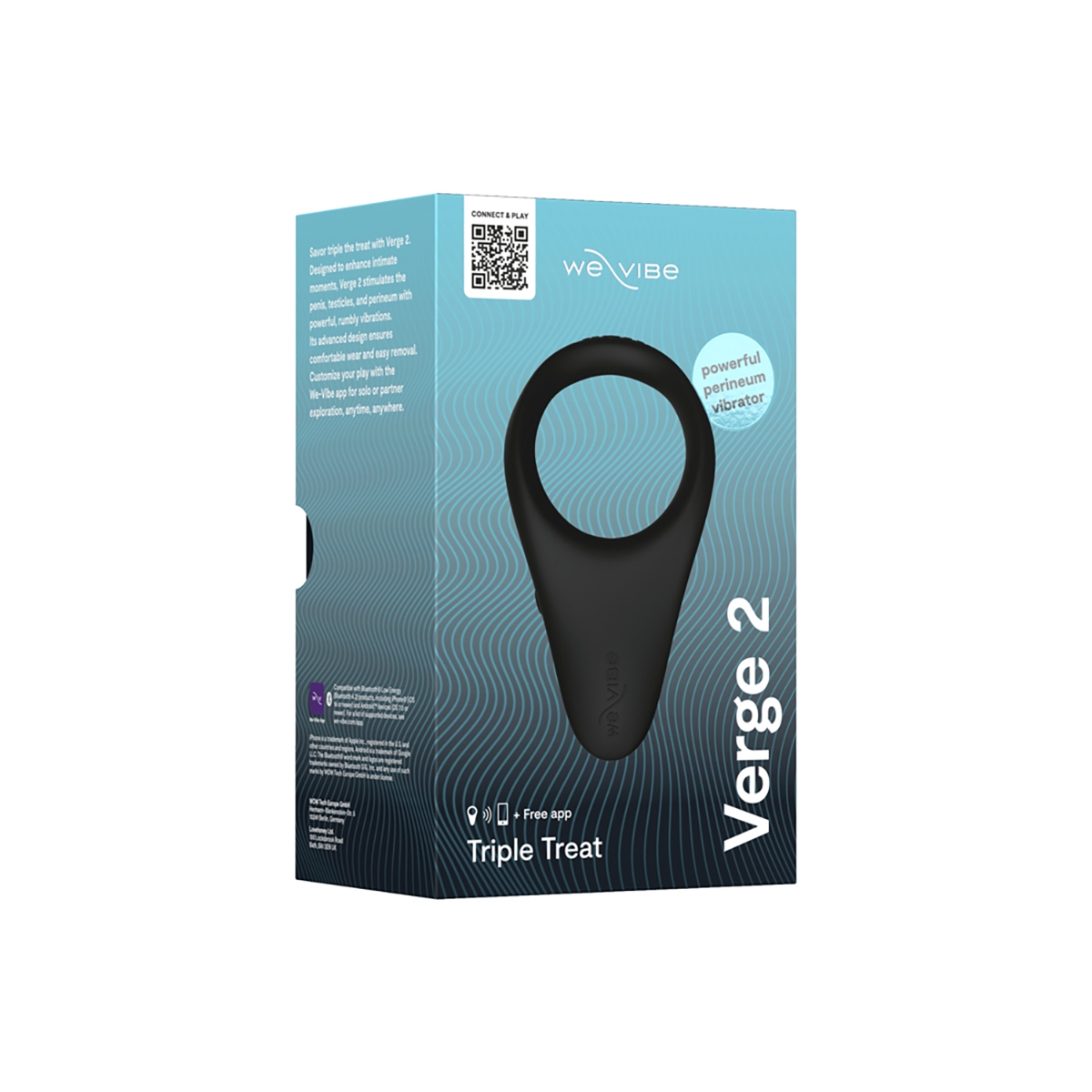 Close-up of the Black We-Vibe vibrator for texture detail