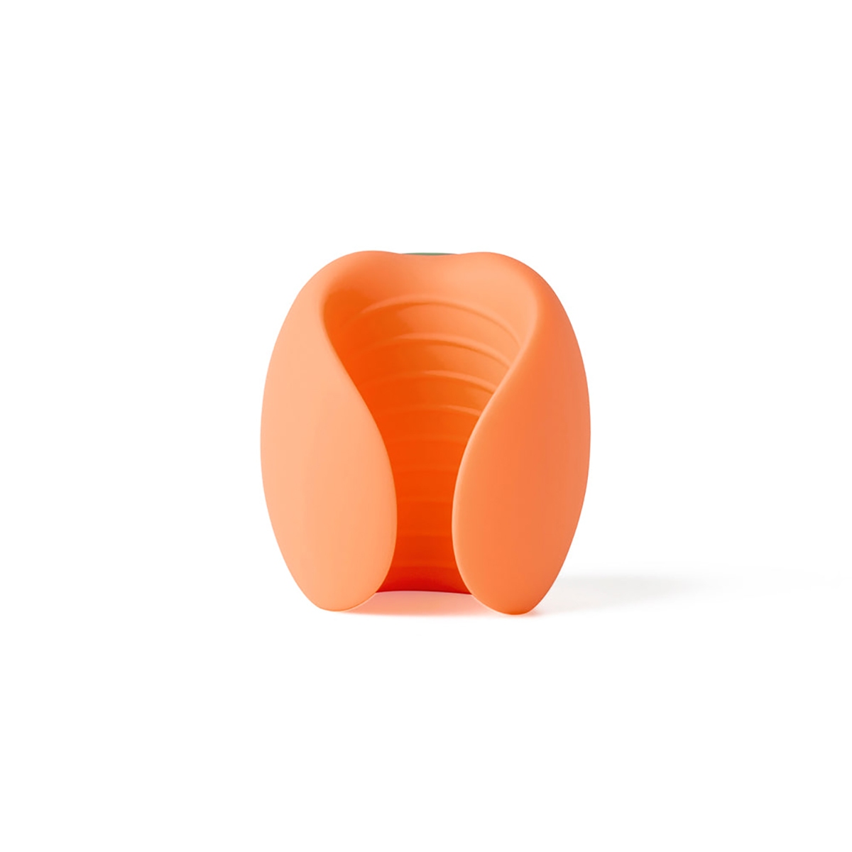 Angled view of the Peach Dame Products vibrator designed for intimate use
