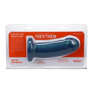 5.5 inch Dildo Tantus Teal Turquoise Aqua They Them Soft Malachite