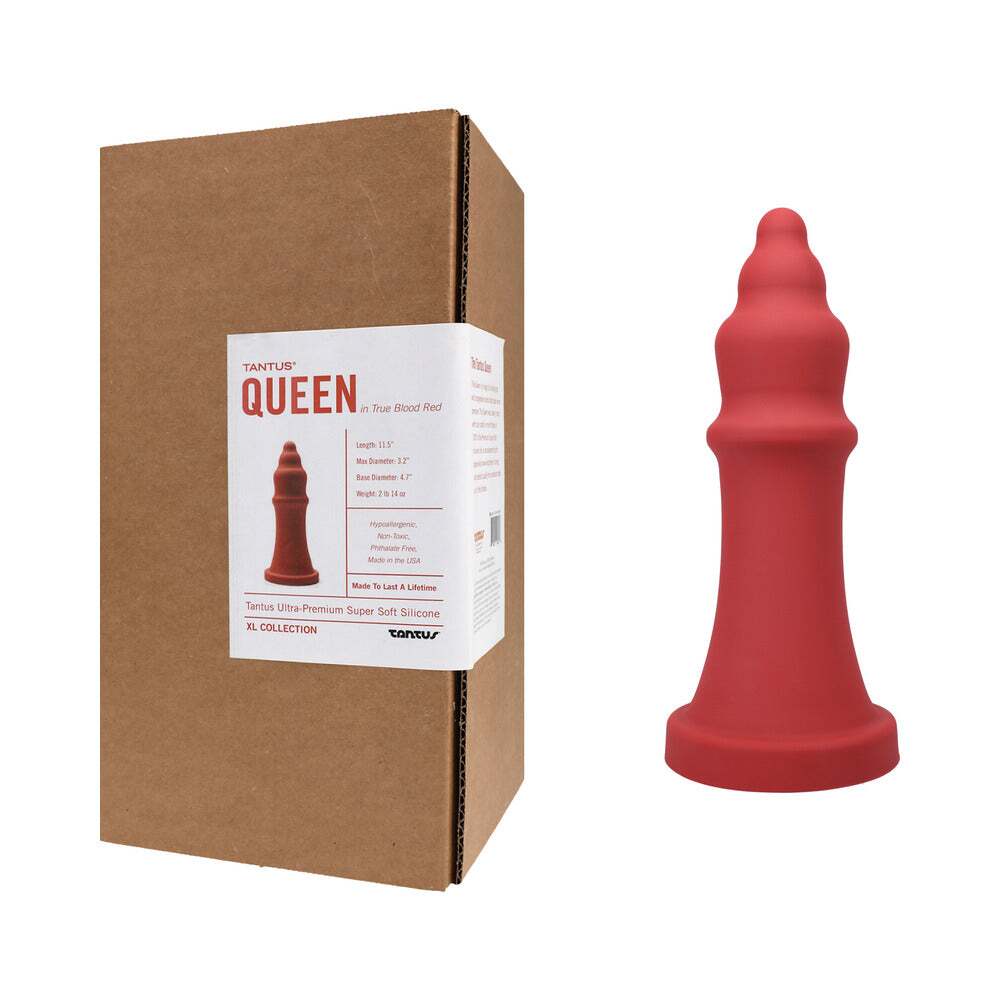 Dildo by Tantus in Red shown for use by Her or Him