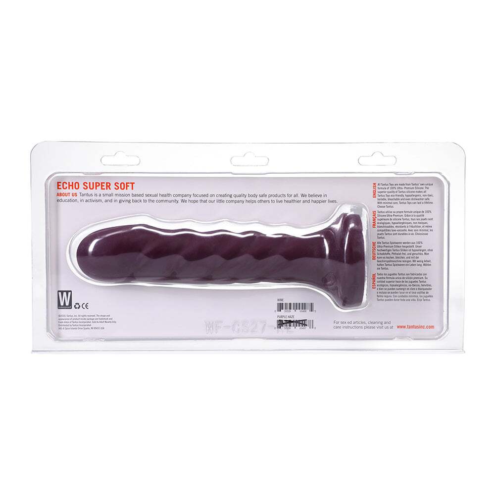 Dildo by Tantus in Wine Red Burgundy displayed for pegging Him or Her