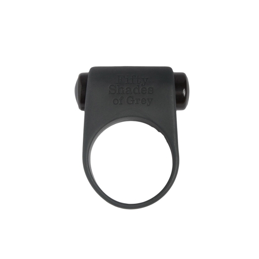 Fifty Shades of Grey vibrator Fifty Shades Feel It, Baby! C-Ring shown in hand for scale