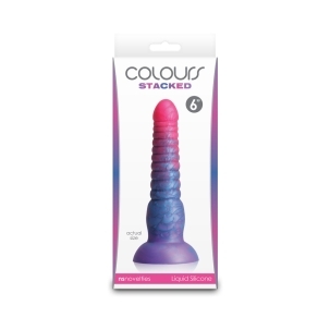 6 inch Dildo by NS Novelties in Multi-Color shown for use by Her or Him