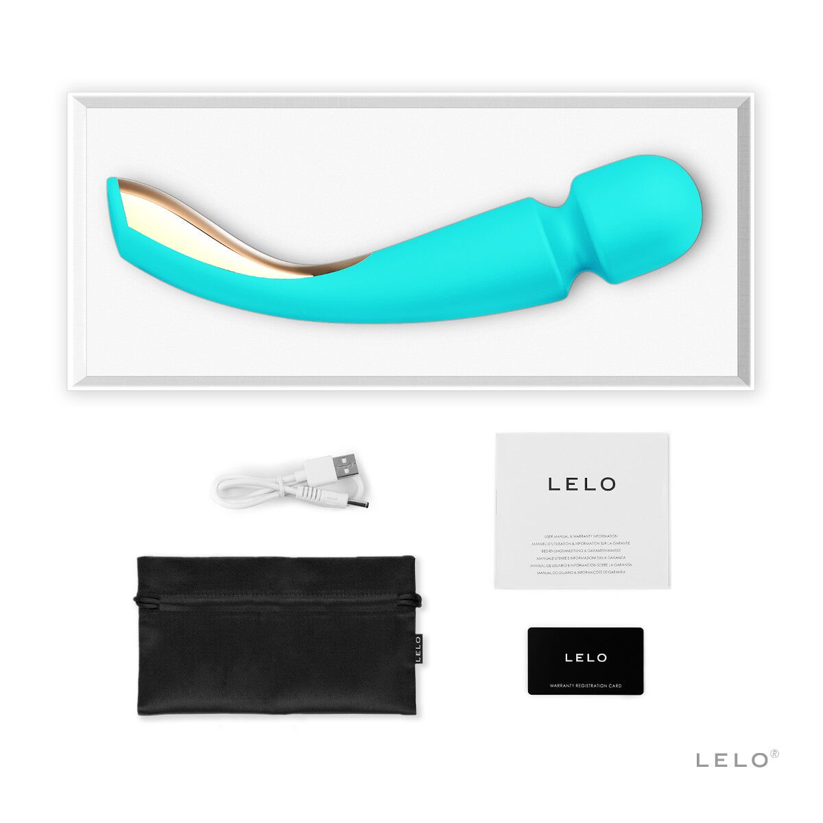 Buy a LELO Smart Wand 2 Large  Aqua vibrator.