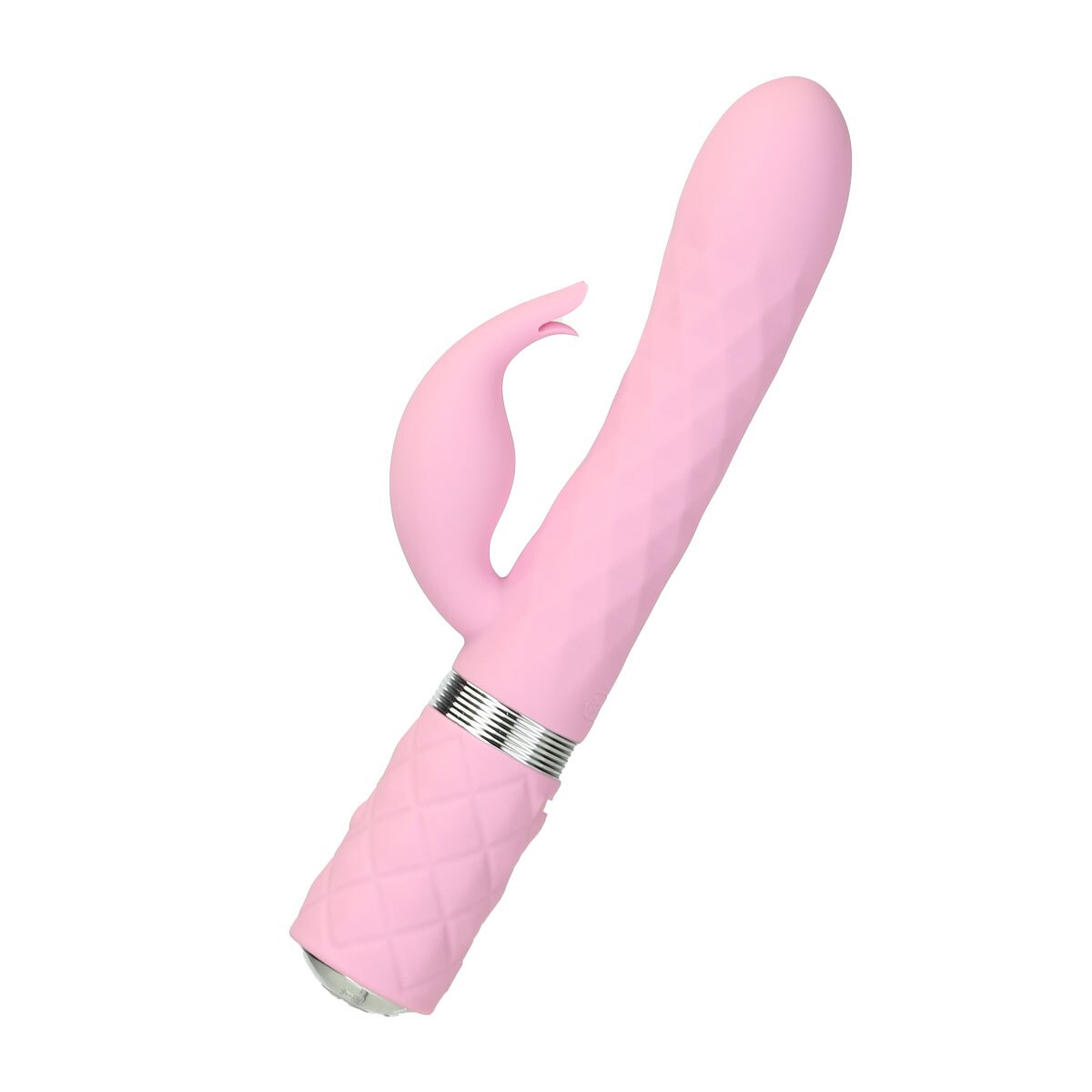 Pink BMS vibrator Pillow Talk Lively shown in hand for scale