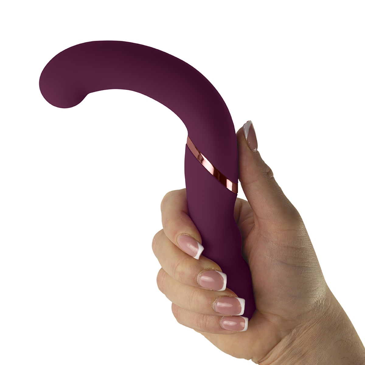 Fully assembled Burgundy Rocks Off vibrator with smooth exterior