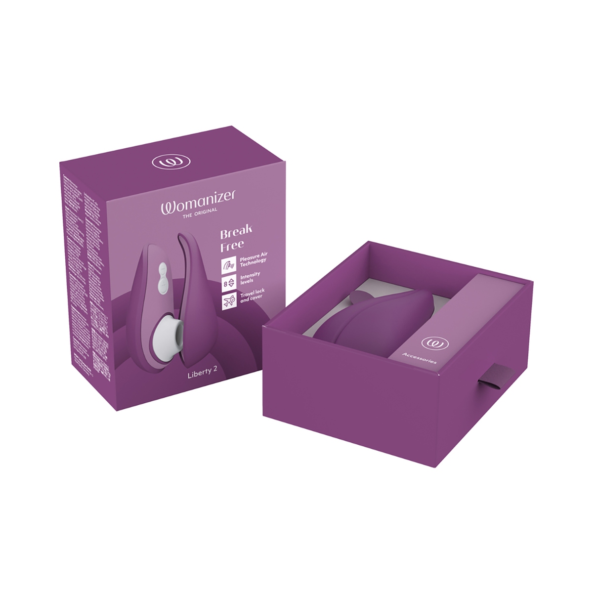 Product image of the Purple Womanizer vibrator on clean background