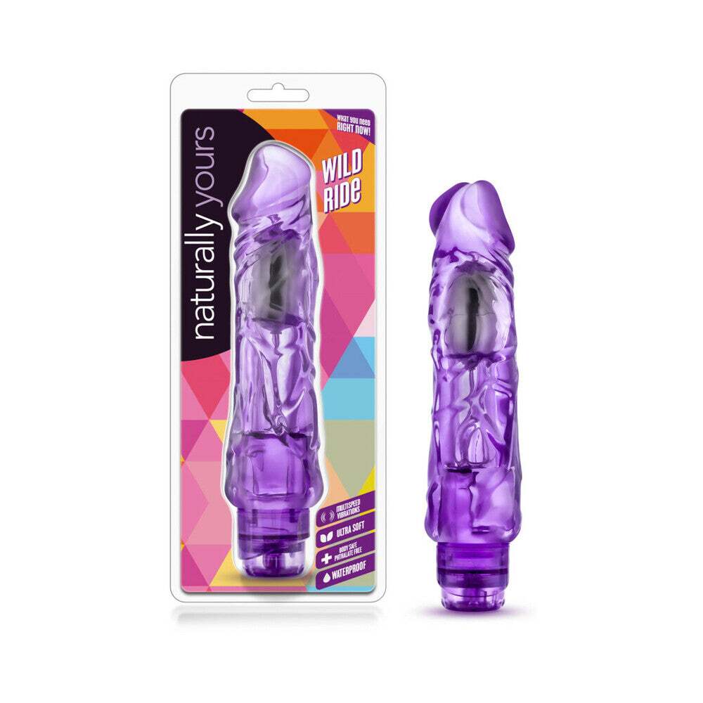9 inch Dildo by Blush in Purple shown for use by Her or Him