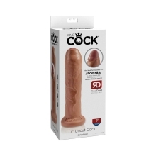 7 inch Dildo by Pipedream in Tan Light Brown Mocha shown for use by Her or Him