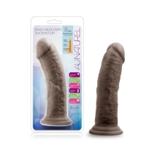 8 inch Dildo by Blush in Dark Brown shown for use by Her or Him