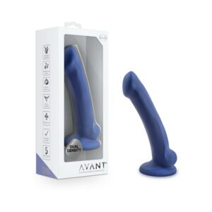 7 inch Dildo Blush Blue Avant D10 Ergo Mini Dual Density Silicone Indigo