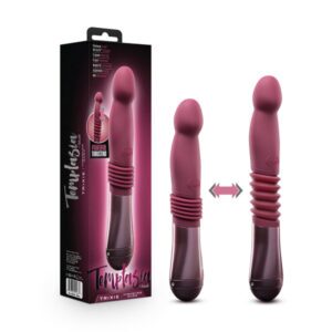 10 inch Dildo Blush Wine Red Burgundy Temptasia Trixie Rechargeable Silicone Thrusting Wine