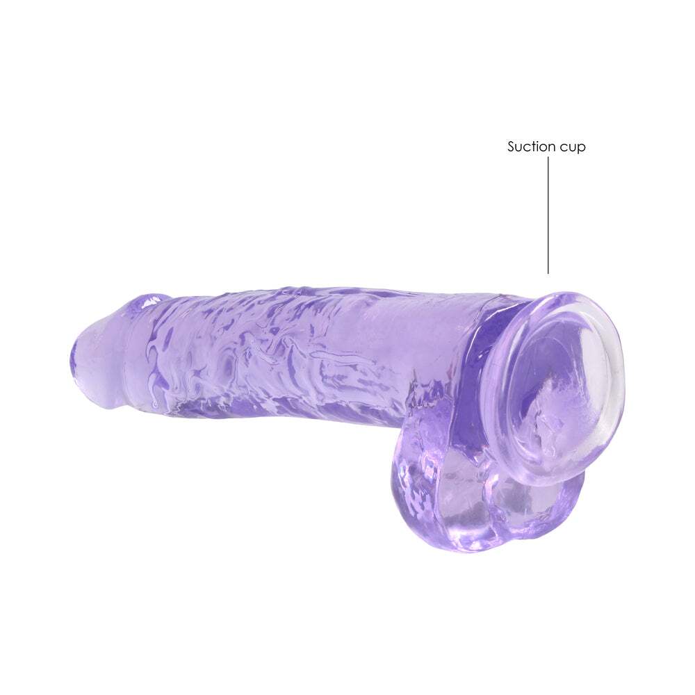 9 inch Dildo by Shots in Light Purple shown for pegging Her or Him