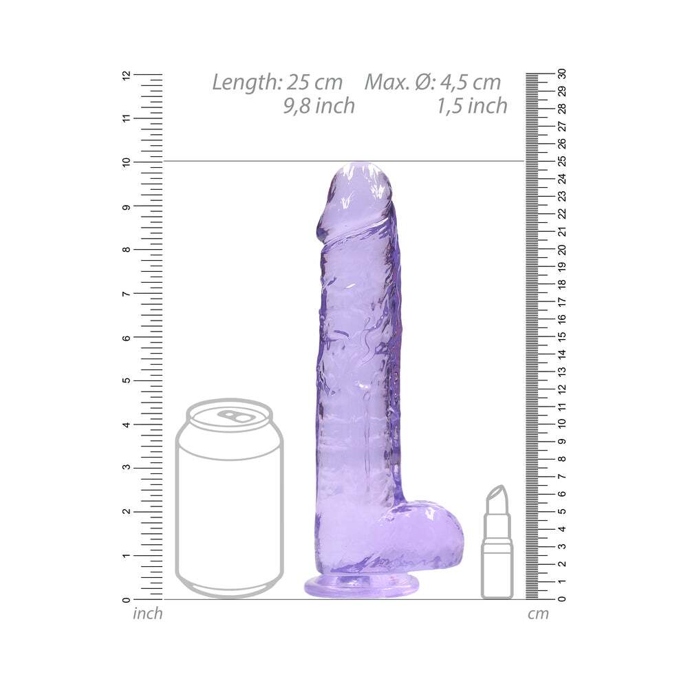 9 inch Dildo by Shots in Light Purple displayed for pegging Him or Her