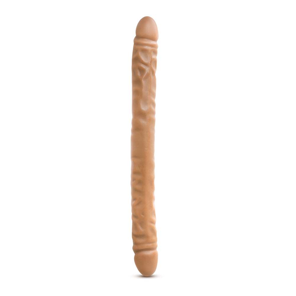 18 inch Dildo from Blush in Tan Light Brown Mocha designed for anal sex with Her or Him