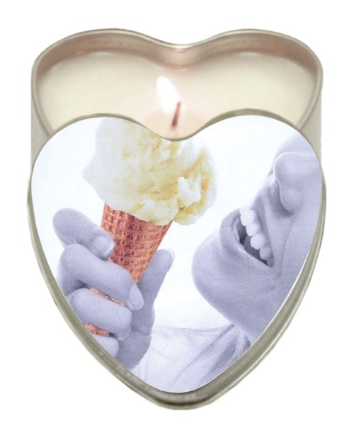 Shop earthly body suntouched hemp edible candle - 4. 7 oz heart tin vanilla online