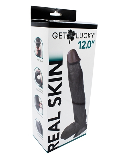 Shop get lucky 12" real skin series - dark brown online