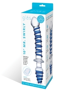 Shop glas 10" mr. Swirly double ended glass dildo & butt p online