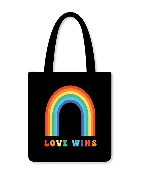 Shop love wins reusable tote - multi color online