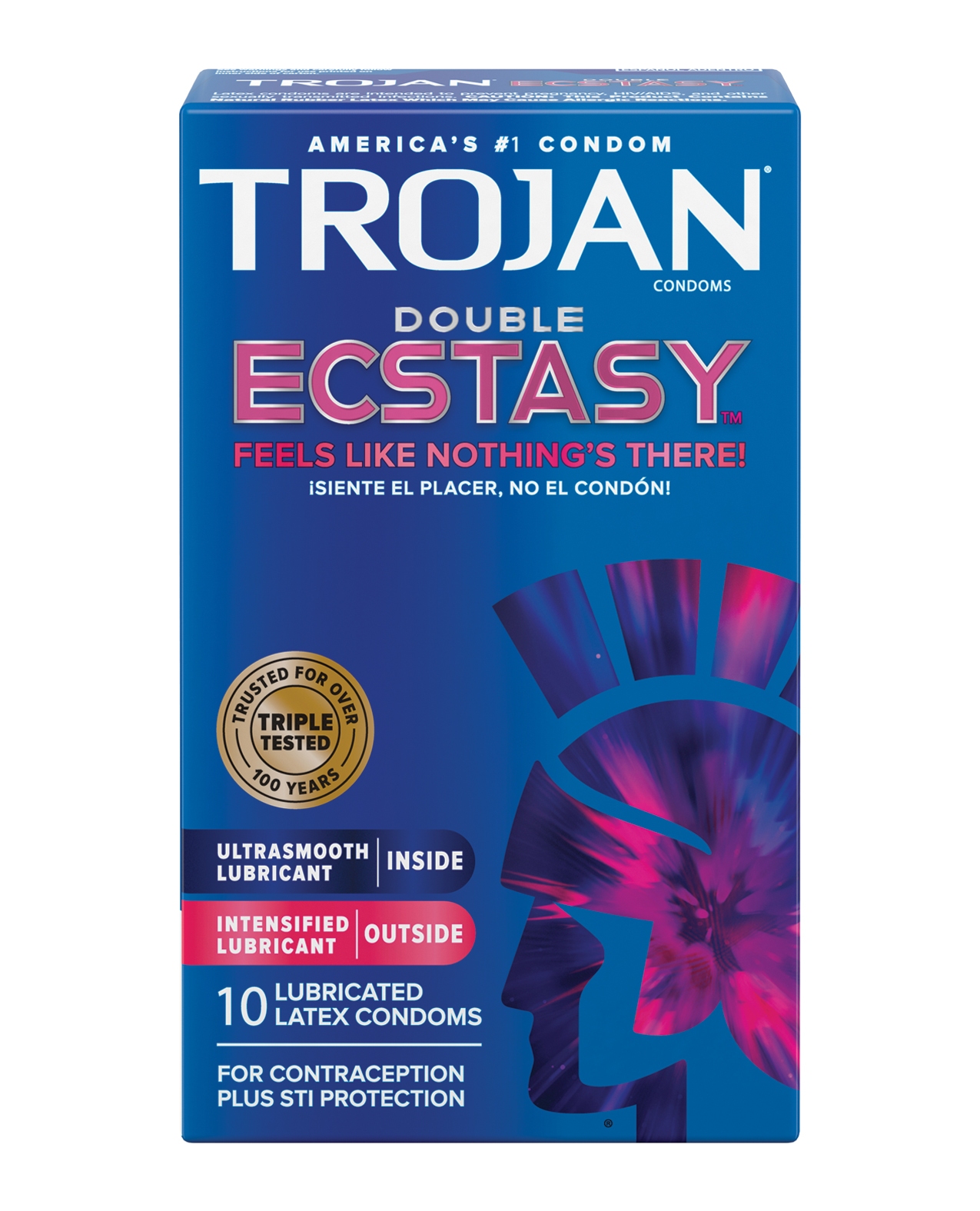 Shop trojan double ecstasy condoms - box of 10 online