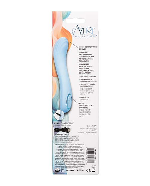 Buy Azure Collection Contoured G Vibrator - Blue